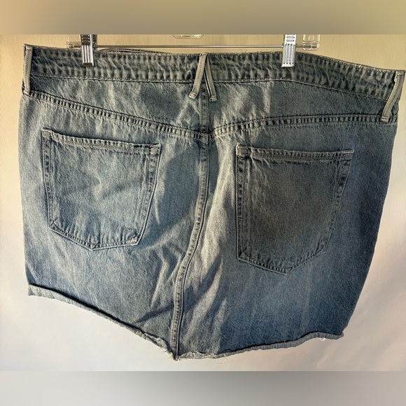 NWOT Good American Distressed 100% Cotton Denim Mini Skirt Plus Size 18 - Picture 4 of 9